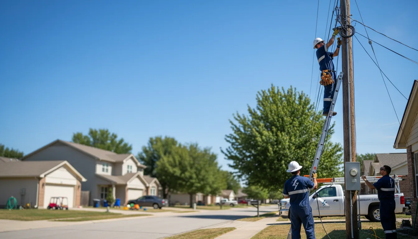 Residential electrician providing installation services in Marble Falls, TX